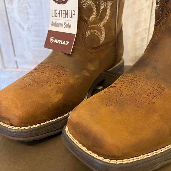 Ariat Women’s Anthem Shortie II Waterproof Western Boots Distressed Brown 7B - Picture 3 of 7